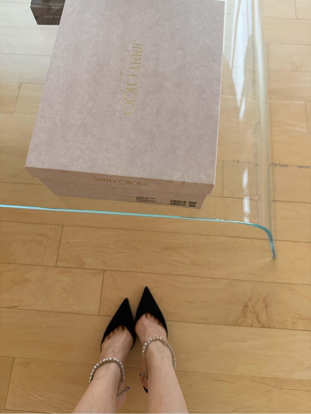 Auth Jimmy Choo Saeda 100 - black suede 35.5